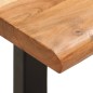 vidaXL Banco con borde irregular madera maciza de acacia y acero 110cm vidaXL Banco con borde irregular madera maciza de acacia y acero 110cm