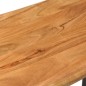 vidaXL Banco con borde irregular madera maciza de acacia y acero 110cm vidaXL Banco con borde irregular madera maciza de acacia y acero 110cm