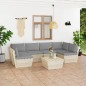 vidaXL Muebles de jardín de palets 7 piezas y cojines madera de abeto 