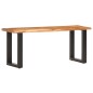 vidaXL Banco con borde irregular madera maciza de acacia y acero 110cm vidaXL Banco con borde irregular madera maciza de acacia y acero 110cm