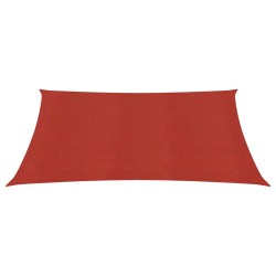 vidaXL Toldo de vela rojo HDPE 160 g/m² 4,5x4,5 m