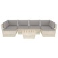 vidaXL Muebles de jardín de palets 7 piezas y cojines madera de abeto 