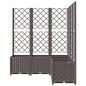 vidaXL Jardinera con enrejado PP marrón 120x120x136 cm vidaXL Jardinera con enrejado PP marrón 120x120x136 cm