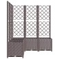 vidaXL Jardinera con enrejado PP marrón 120x120x136 cm vidaXL Jardinera con enrejado PP marrón 120x120x136 cm