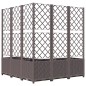 vidaXL Jardinera con enrejado PP marrón 120x120x136 cm vidaXL Jardinera con enrejado PP marrón 120x120x136 cm
