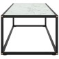 vidaXL Mesa de centro negra con vidrio de mármol blanco 120x50x35 cm vidaXL Mesa de centro negra con vidrio de mármol blanco 120x50x35 cm