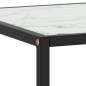 vidaXL Mesa de centro negra con vidrio de mármol blanco 120x50x35 cm vidaXL Mesa de centro negra con vidrio de mármol blanco 120x50x35 cm