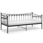 vidaXL Estructura de sofá cama de metal negro 90x200 cm vidaXL Estructura de sofá cama de metal negro 90x200 cm