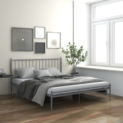 vidaXL Estructura de cama de metal gris 200x200 cm