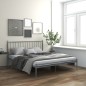 vidaXL Estructura de cama de metal gris 200x200 cm