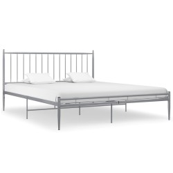 vidaXL Estructura de cama de metal gris 200x200 cm