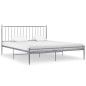 vidaXL Estructura de cama de metal gris 200x200 cm