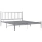 vidaXL Estructura de cama de metal gris 200x200 cm
