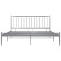vidaXL Estructura de cama de metal gris 200x200 cm