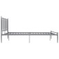 vidaXL Estructura de cama de metal gris 200x200 cm
