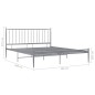 vidaXL Estructura de cama de metal gris 200x200 cm
