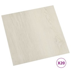 vidaXL Tarimas autoadhesivas 20 unidades PVC 1,86 m² beige