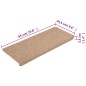 vidaXL Alfombrillas autoadhesivas de escalera 15 uds 65x24,5x3,5 cm vidaXL Alfombrillas autoadhesivas de escalera 15 uds 65x24,5x3,5 cm