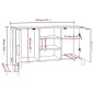 vidaXL Aparador de madera contrachapada 107x38x60 cm vidaXL Aparador de madera contrachapada 107x38x60 cm