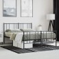 vidaXL Estructura de cama cabecero y pie de cama metal negro 150x200cm vidaXL Estructura de cama cabecero y pie de cama metal negro 150x200cm