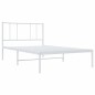 vidaXL Estructura de cama de metal con cabecero blanco 100x190 cm vidaXL Estructura de cama de metal con cabecero blanco 100x190 cm