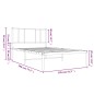 vidaXL Estructura de cama de metal con cabecero blanco 100x190 cm vidaXL Estructura de cama de metal con cabecero blanco 100x190 cm
