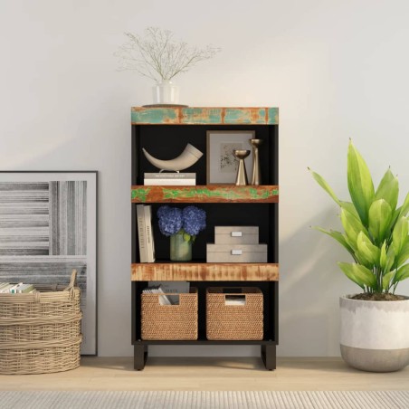 vidaXL Armario auxiliar madera maciza reciclada 60x33x107 cm