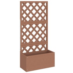 vidaXL Jardinera con enrejado WPC 65x33x135 cm