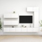 vidaXL Set de muebles de salón TV 7 piezas madera de ingeniería blanco vidaXL Set de muebles de salón TV 7 piezas madera de ingeniería blanco