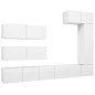 vidaXL Set de muebles de salón TV 7 piezas madera de ingeniería blanco vidaXL Set de muebles de salón TV 7 piezas madera de ingeniería blanco