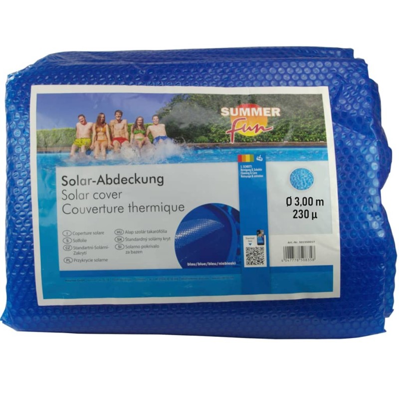 Summer Fun Cubierta solar para piscina de verano redonda PE azul 300cm Summer Fun Cubierta solar para piscina de verano redonda PE azul 300cm