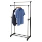 Storage solutions Perchero con dos barras y ruedas 80x42x(90-160) cm Storage solutions Perchero con dos barras y ruedas 80x42x(90-160) cm