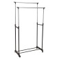 Storage solutions Perchero con dos barras y ruedas 80x42x(90-160) cm Storage solutions Perchero con dos barras y ruedas 80x42x(90-160) cm