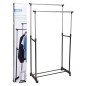 Storage solutions Perchero con dos barras y ruedas 80x42x(90-160) cm Storage solutions Perchero con dos barras y ruedas 80x42x(90-160) cm