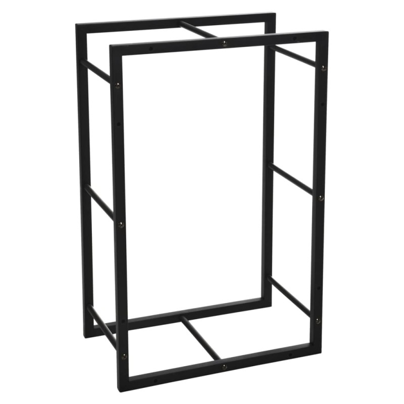 ProGarden Soporte para leña rectangular negro 45x28x70 cm ProGarden Soporte para leña rectangular negro 45x28x70 cm