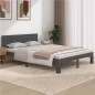 vidaXL Estructura de cama madera maciza gris 150x200 cm vidaXL Estructura de cama madera maciza gris 150x200 cm