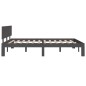vidaXL Estructura de cama madera maciza gris 150x200 cm vidaXL Estructura de cama madera maciza gris 150x200 cm