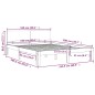 vidaXL Estructura de cama madera maciza gris 150x200 cm vidaXL Estructura de cama madera maciza gris 150x200 cm