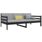 vidaXL Sofá cama madera maciza de pino negro 90x190 cm vidaXL Sofá cama madera maciza de pino negro 90x190 cm