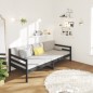vidaXL Sofá cama madera maciza de pino negro 90x190 cm vidaXL Sofá cama madera maciza de pino negro 90x190 cm
