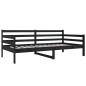 vidaXL Sofá cama madera maciza de pino negro 90x190 cm vidaXL Sofá cama madera maciza de pino negro 90x190 cm