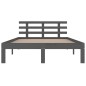 vidaXL Estructura de cama doble madera maciza gris 135x190 cm vidaXL Estructura de cama doble madera maciza gris 135x190 cm