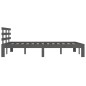 vidaXL Estructura de cama doble madera maciza gris 135x190 cm vidaXL Estructura de cama doble madera maciza gris 135x190 cm