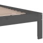 vidaXL Estructura de cama doble madera maciza gris 135x190 cm vidaXL Estructura de cama doble madera maciza gris 135x190 cm