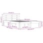 vidaXL Estructura de cama doble madera maciza gris 135x190 cm vidaXL Estructura de cama doble madera maciza gris 135x190 cm