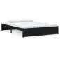 vidaXL Estructura de cama king size madera maciza negro 150x200 cm