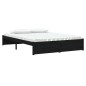 vidaXL Estructura de cama king size madera maciza negro 150x200 cm