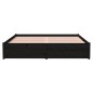 vidaXL Estructura de cama king size madera maciza negro 150x200 cm