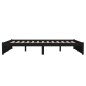 vidaXL Estructura de cama king size madera maciza negro 150x200 cm