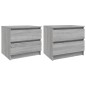 vidaXL Mesitas de noche 2 uds contrachapado gris Sonoma 50x39x43,5 cm vidaXL Mesitas de noche 2 uds contrachapado gris Sonoma 50x39x43,5 cm